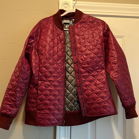 Columbia Quilted Bomber Jacket, Size L, Merlot color. NWT Omni-heat lining. - Picture 2 of 7